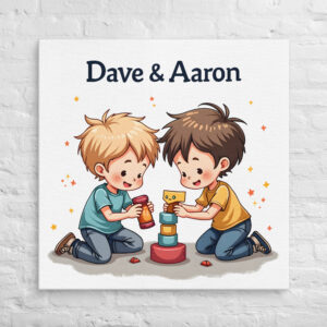 Dave & Aaron Personalized Kids' Story Art Print