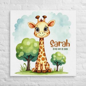 Silly Sarah the Giraffe Canvas