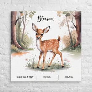 Personalized Baby Deer for Kids Nursery