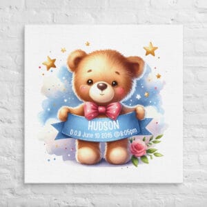 Cuddly Bear Keepsake Canvas