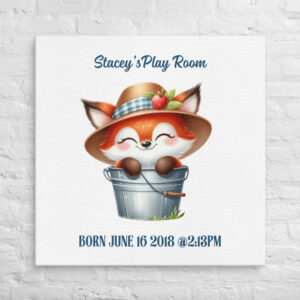Crafty Fox Personalized Wall Art - Perfect for nurseries