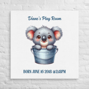 Sweet Koala Personalized Nursery Wall Art - A perfect baby shower gift