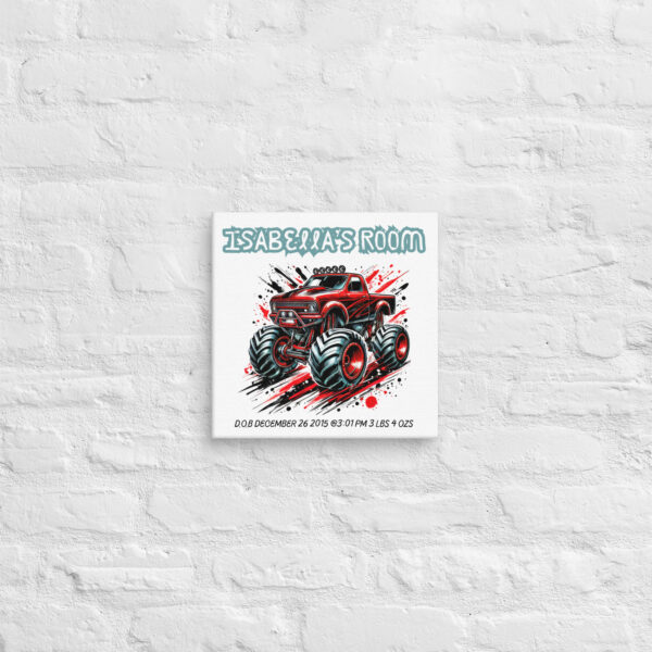 Red Racer Personalized Monster Truck Canvas - Image 4