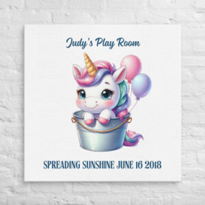 Personalized Unicorn Wall Art – Magical Playroom Décor for Girls