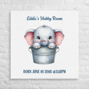 Sweet as can be Elephant Personalized Nursery Wall Art