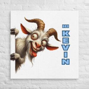 Personalized Goofy Goat Wall Art