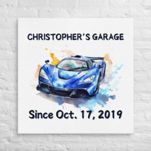 Personalized Sports Car Wall Art - Kid's Room Decor