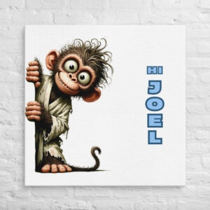 Personalized Funny Monkey – Humorous Kids' Room Art