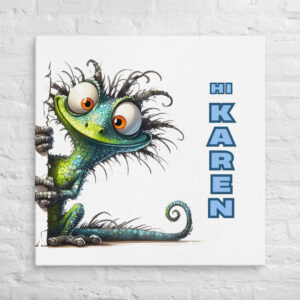 Personalized Funny Chameleon – Fun and Whimsical Kids' Wall Art
