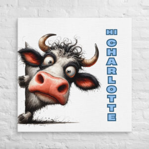 Moo-dy Fun Personalized Wall Art