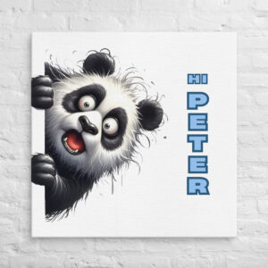 Playful Panda Personalized  Wall Art for Kids' Rooms