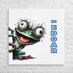 Personalized Fun Frog Wall Art for Kids