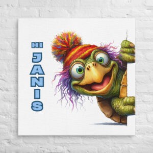Personalized Funny Turtle Colorful Kids’ Wall Art
