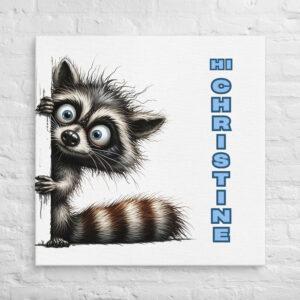 Personalized Raccoon Wall Art for Fun Kids Spaces