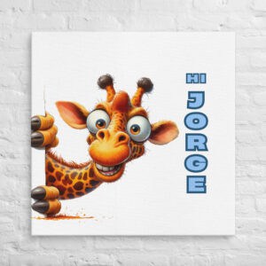 Personalized Giraffe Art for Kids’ Rooms