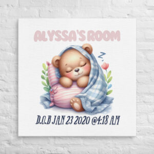 Personalized Garden Dreams Birth Stats Wall Art
